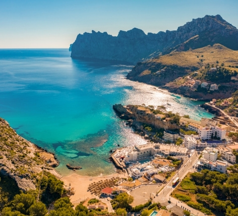 Aerial view of Cala Sant Vicenç