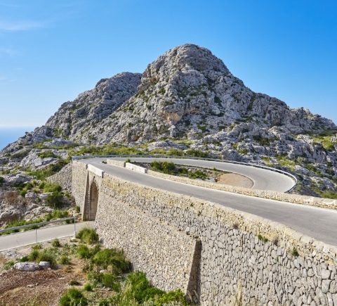 Image of the road leading to La Calobra