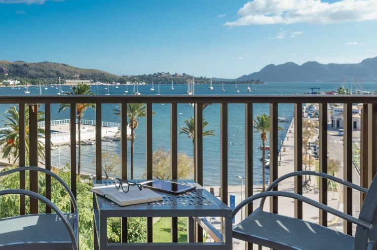 Vues depuis le balcon de la chambre Double avec Vue sur la Mer et Terrasse